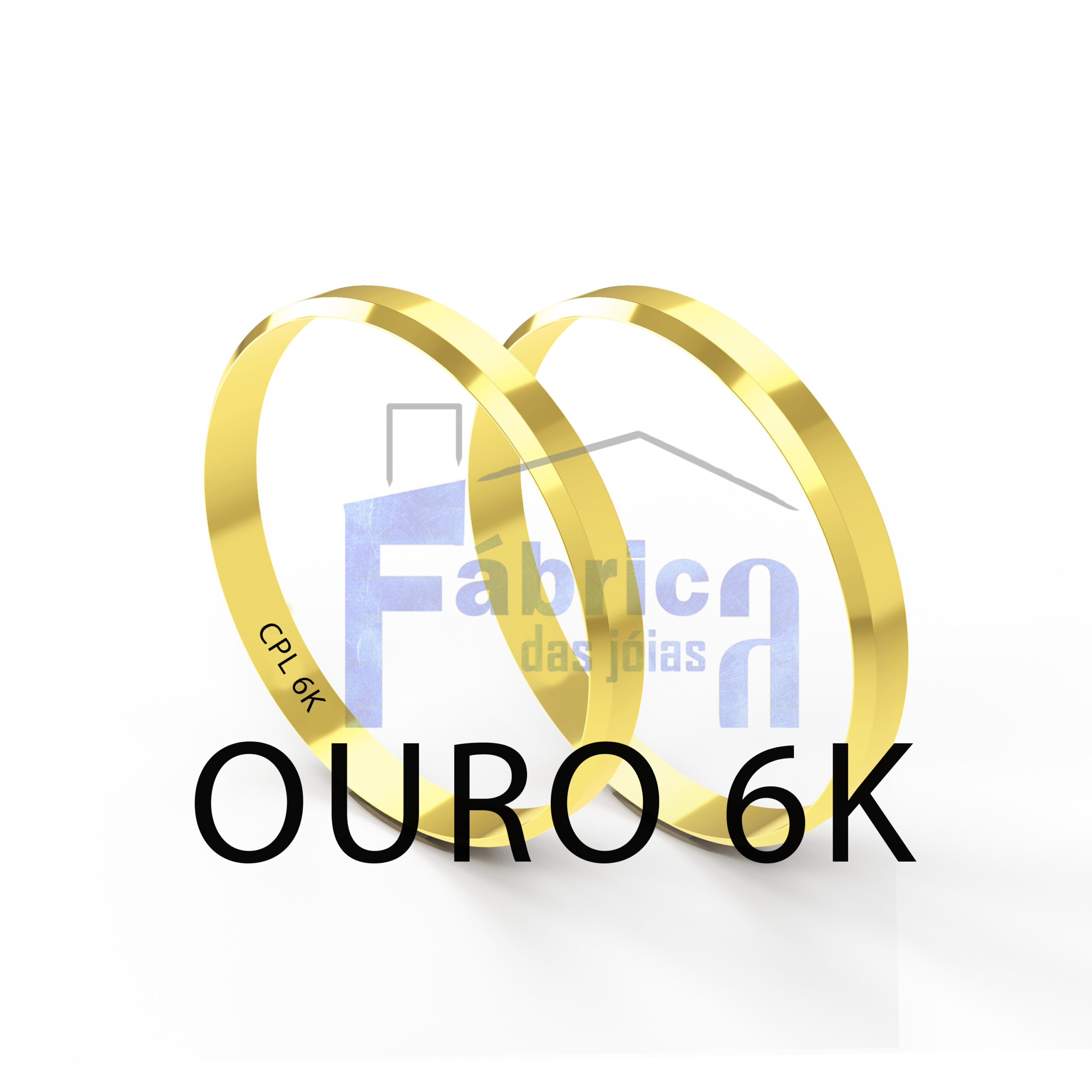 Alianças Ouro 6k Chanfrada BS1/9