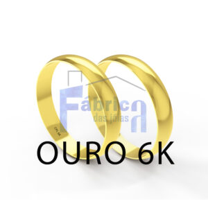 Aliança Ouro 6k 4mm BS410